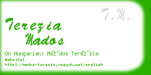 terezia mados business card